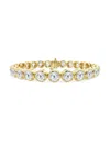 Saks Fifth Avenue Women's 14k Yellow Gold & Round Lab-grown Diamond 4-prong Tennis Bracelet/2.00-15.00 Tcw In 15 Tcw