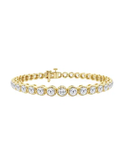 Saks Fifth Avenue Women's 14k Yellow Gold & Lab-grown Diamond 4-prong Tennis Bracelet In 7 Tcw