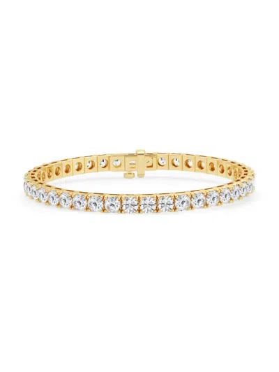 Saks Fifth Avenue Women's 14k Yellow Gold & Lab-grown Diamond 4-prong Tennis Bracelet/5-20 Tcw In 14 Tcw