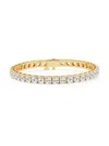 Saks Fifth Avenue Women's 14k Yellow Gold & Round Lab-grown Diamond 4-prong Tennis Bracelet/5.00-20.00 Tcw In 15 Tcw
