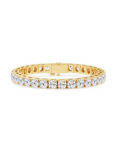 Saks Fifth Avenue Women's 14k Yellow Gold & Lab-grown Diamond 4-prong Tennis Bracelet/5-20 Tcw