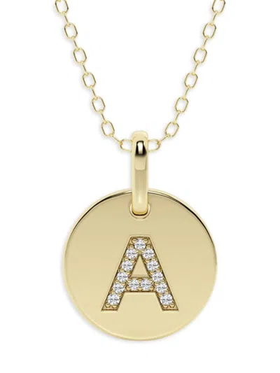 Saks Fifth Avenue Women's 14k Yellow Gold & Lab-grown Diamond Pendant Necklace