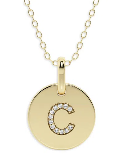 Saks Fifth Avenue Women's 14k Yellow Gold & Lab-grown Diamond Pendant Necklace