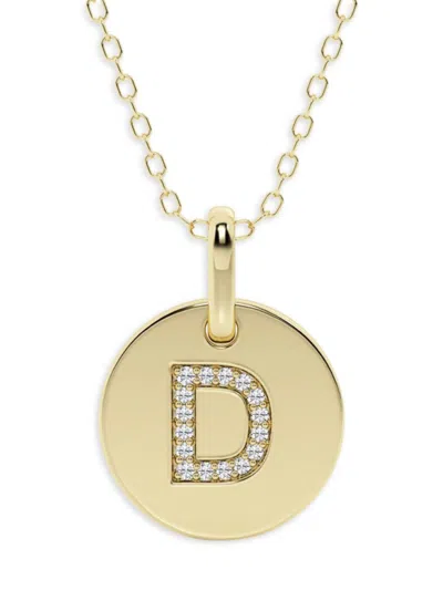 Saks Fifth Avenue Women's 14k Yellow Gold & Lab-grown Diamond Pendant Necklace