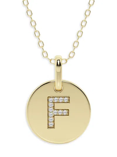 Saks Fifth Avenue Women's 14k Yellow Gold & Lab-grown Diamond Pendant Necklace