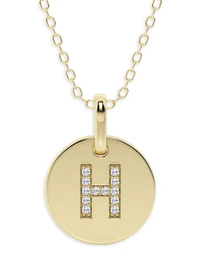 Saks Fifth Avenue Women's 14k Yellow Gold & Lab-grown Diamond Pendant Necklace