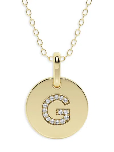Saks Fifth Avenue Women's 14k Yellow Gold & Lab-grown Diamond Pendant Necklace