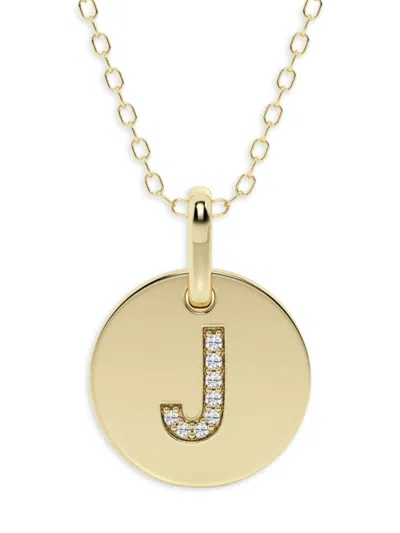 Saks Fifth Avenue Women's 14k Yellow Gold & Lab-grown Diamond Pendant Necklace