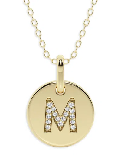 Saks Fifth Avenue Women's 14k Yellow Gold & Lab-grown Diamond Pendant Necklace
