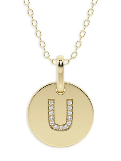 Saks Fifth Avenue Women's 14k Yellow Gold & Lab-grown Diamond Pendant Necklace