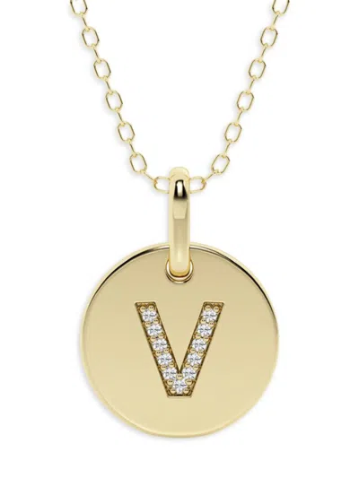 Saks Fifth Avenue Women's 14k Yellow Gold & Lab-grown Diamond Pendant Necklace