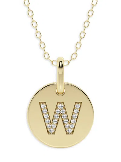Saks Fifth Avenue Women's 14k Yellow Gold & Lab-grown Diamond Pendant Necklace