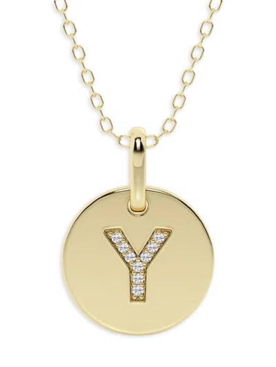 Saks Fifth Avenue Women's 14k Yellow Gold & Lab-grown Diamond Pendant Necklace