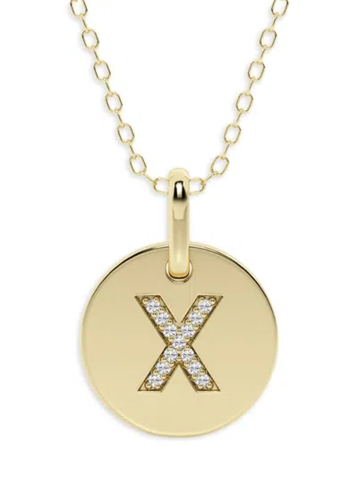Saks Fifth Avenue Women's 14k Yellow Gold & Lab-grown Diamond Pendant Necklace