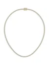 Saks Fifth Avenue Women's 14k Yellow Gold & Lab-grown Diamond Tennis Necklace/5.00-20.00 Tcw In 10 Tcw