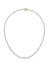 Saks Fifth Avenue Women's 14k Yellow Gold & Lab-grown Diamond Tennis Necklace/10.00-22.00 Tcw In 10 Tcw