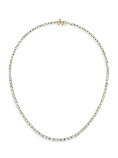 Saks Fifth Avenue Women's 14k Yellow Gold & Lab-grown Diamond Tennis Necklace In 15 Tcw