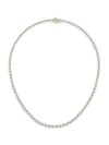 Saks Fifth Avenue Women's 14k Yellow Gold & Lab-grown Diamond Tennis Necklace In 18 Tcw