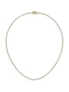 Saks Fifth Avenue Women's 14k Yellow Gold & Lab-grown Diamond Tennis Necklace In 7 Tcw