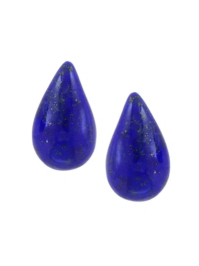 Saks Fifth Avenue Women's 14k Yellow Gold & Lapis Lazuli Stud Earrings In Blue