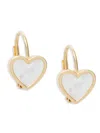 Saks Fifth Avenue Women's 14k Yellow Gold & Mother Of Pearl Heart Drop Earrings In Yellow Gold