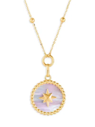 Saks Fifth Avenue Women's 14k Yellow Gold & Mother Of Pearl Pendant Necklace