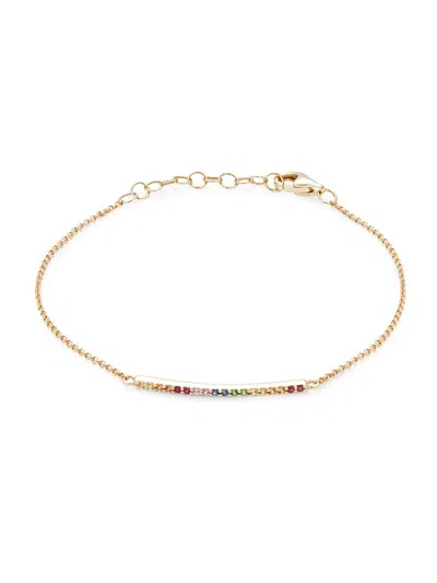 Saks Fifth Avenue Women's 14k Yellow Gold & Multi Stone Bracelet