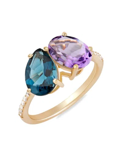 Saks Fifth Avenue Women's 14k Yellow Gold & Multi Stone Ring