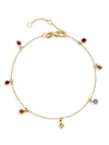 Saks Fifth Avenue Women's 14k Yellow Gold & Multi Stone Station Bracelet In Gold