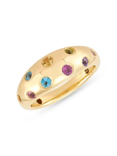 Saks Fifth Avenue Women's 14k Yellow Gold & Multicolor Stone Dome Ring