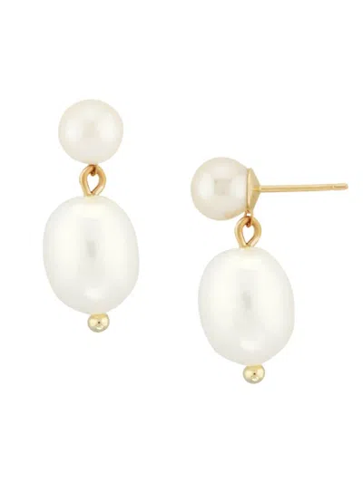 Saks Fifth Avenue Women's 14k Yellow Gold & Natural Freshwater Pearl Drop Earrings