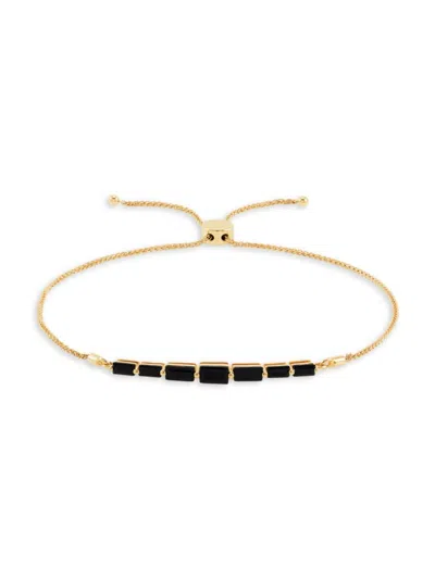 Saks Fifth Avenue Women's 14k Yellow Gold & Onyx Bracelet