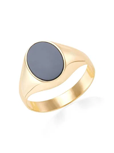 Saks Fifth Avenue Women's 14k Yellow Gold & Onyx Signet Ring
