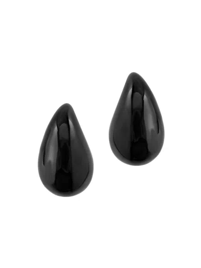 Saks Fifth Avenue Women's 14k Yellow Gold & Onyx Teardrop Earrings In Black