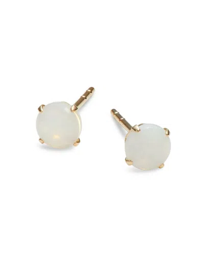 Saks Fifth Avenue Women's 14k Yellow Gold & Opal Stud Earrings