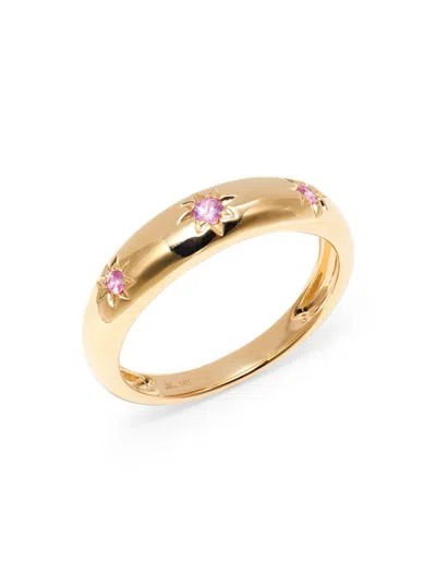Saks Fifth Avenue Women's 14k Yellow Gold & Pink Sapphire Ring