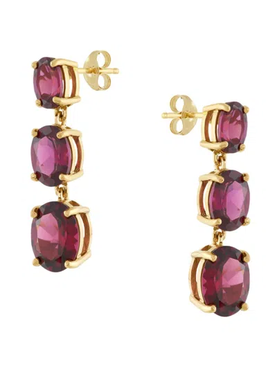 Saks Fifth Avenue Women's 14k Yellow Gold & Rhodolite Garnet Drop Earrings
