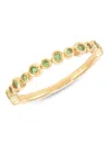 Saks Fifth Avenue Women's 14k Yellow Gold & Round Tsavorite Ring In Yellow Gold