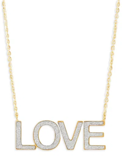 Saks Fifth Avenue Women's 14k Yellow Gold & Silver Dust Pendant Necklace