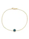 Saks Fifth Avenue Women's 14k Yellow Gold & Topaz Bead Chain Bracelet In Yellow Gold