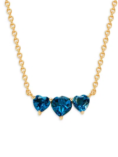 Saks Fifth Avenue Women's 14k Yellow Gold & Topaz Heart Pendant Necklace