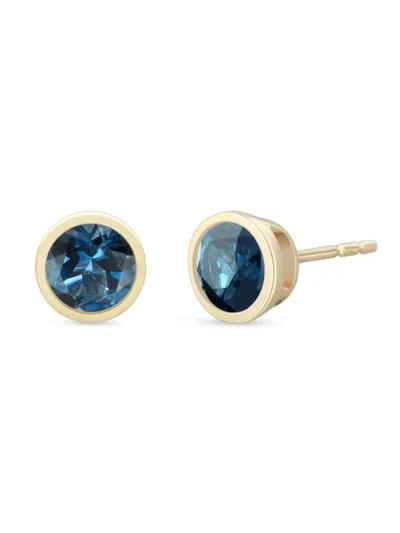 Saks Fifth Avenue Women's 14k Yellow Gold & Topaz Stud Earrings