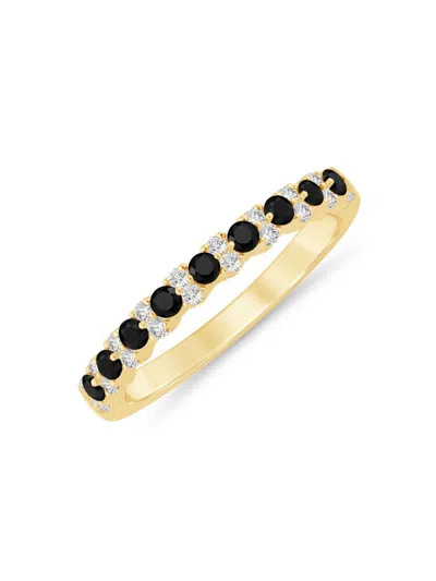 Saks Fifth Avenue Women's 14k Yellow Gold & Two-tone Diamond Ring