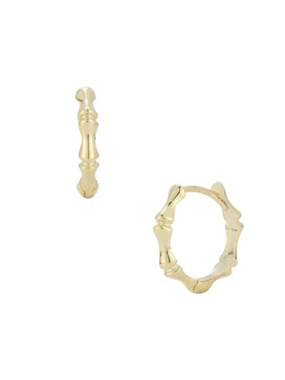 Saks Fifth Avenue Women's 14k Yellow Gold Bamboo Huggie Earrings