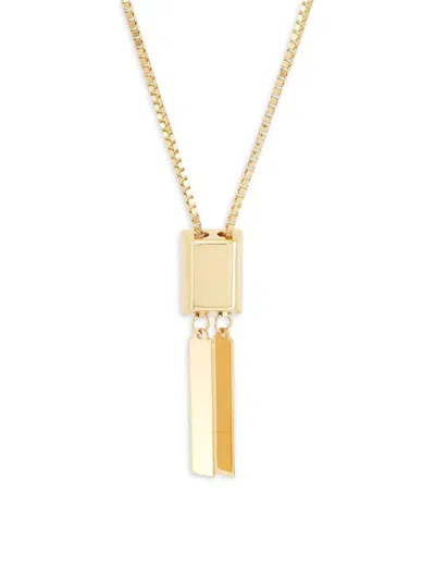 Saks Fifth Avenue Women's 14k Yellow Gold Bar Box Chain Pendant Necklace