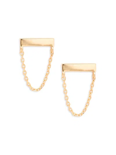 Saks Fifth Avenue Women's 14k Yellow Gold Bar Chain Earrings