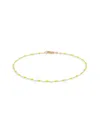 SAKS FIFTH AVENUE WOMEN'S 14K YELLOW GOLD BEADED ANKLET