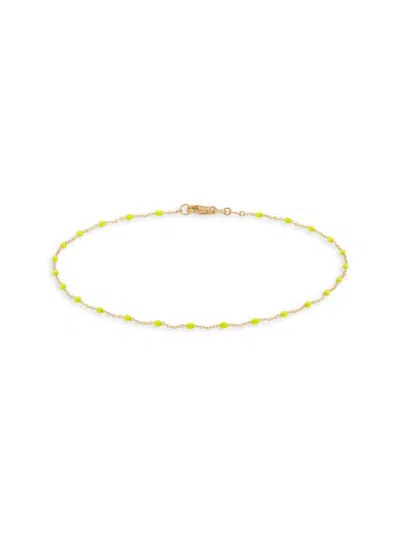 Saks Fifth Avenue Women's 14k Yellow Gold Beaded Anklet