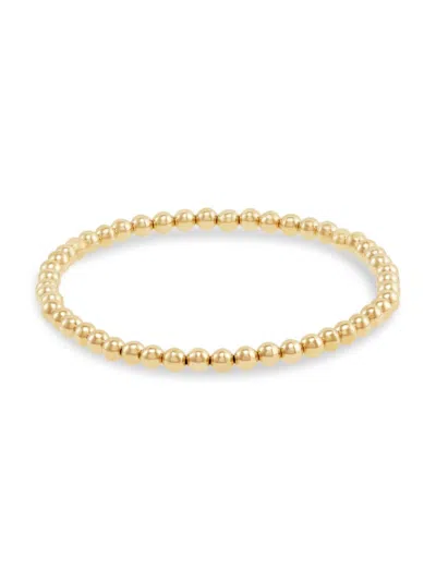Saks Fifth Avenue Women's 14k Yellow Gold Stretch Beaded Bracelet