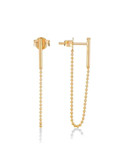 Saks Fifth Avenue Women's 14k Yellow Gold Beaded Chain Earrings